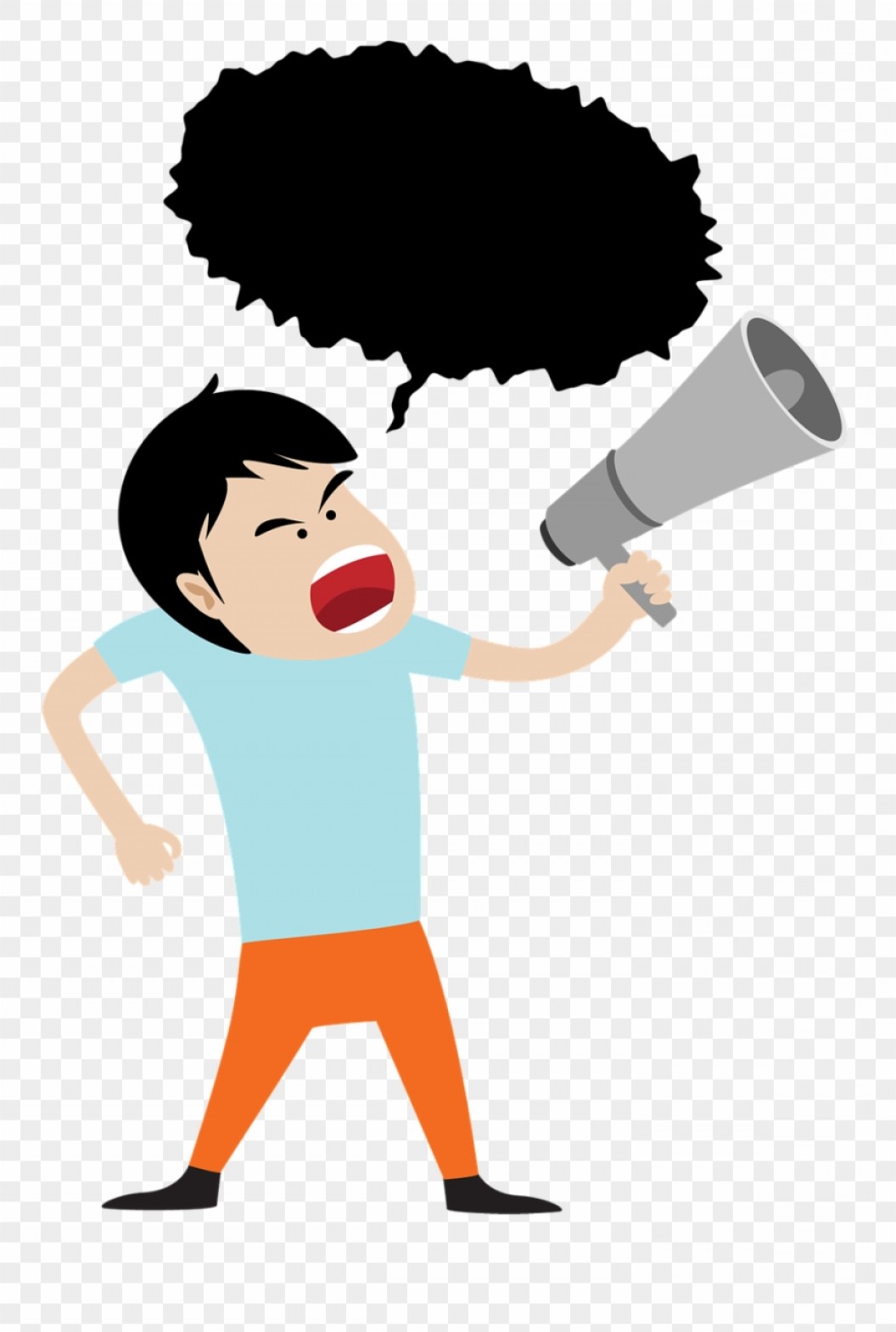 1056x1569 Hxttxwvector Megaphone Man Shouting Cartoon On Loud Speaker Soidergi