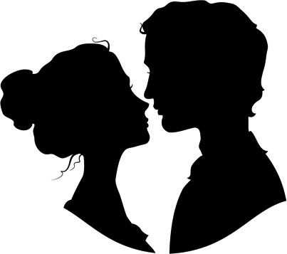 403x357 Man And Woman Silhouette Vector