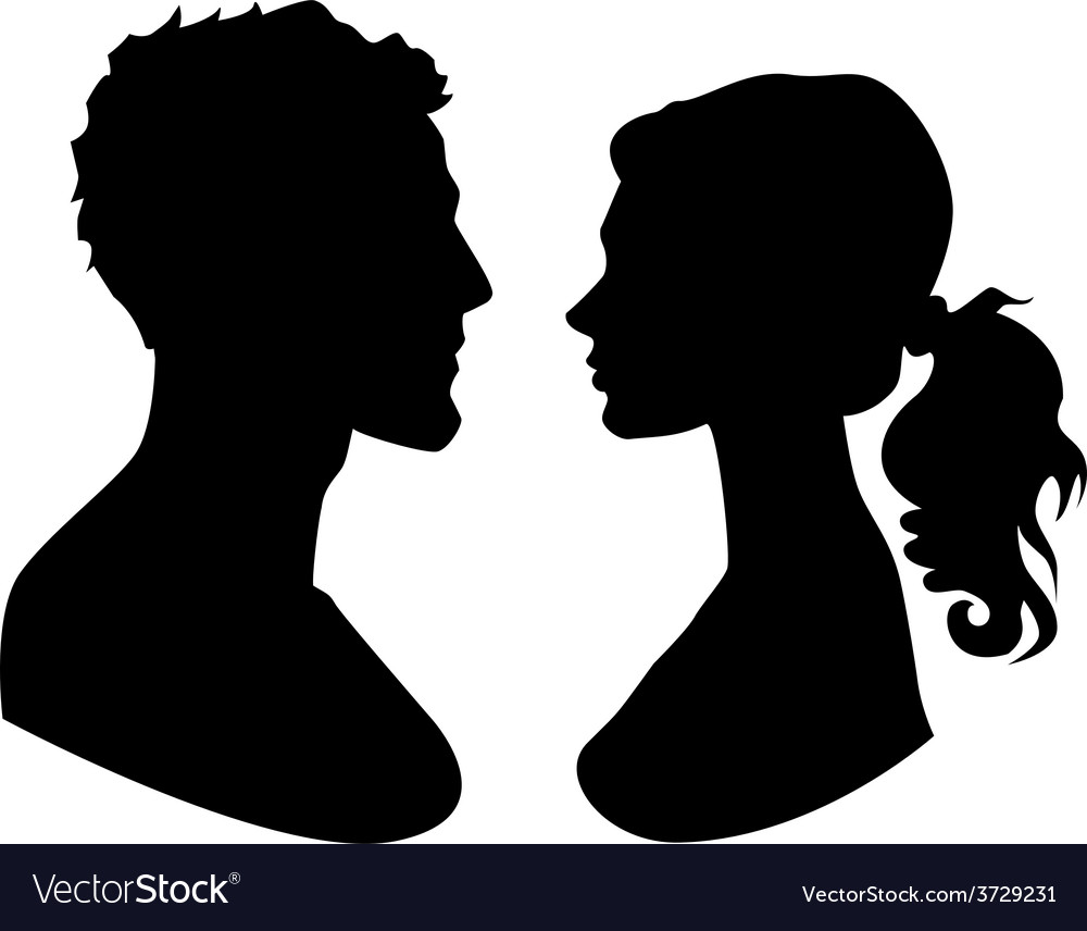 1000x856 Collection Of 'man And Woman Silhouette Vector' Download More