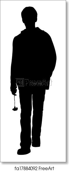 236x581 Free Art Print Of Walking Young Man Silhouette Vecto Walking