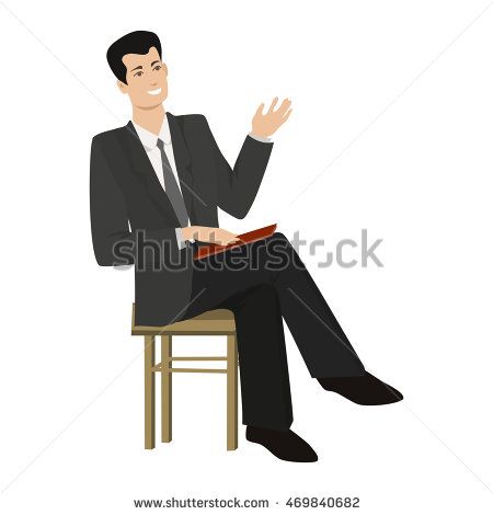 Isolated Young Man Businessman Sitting On A Chair, Vector 450x470 Isolated Young Man Businessman Sitting On A Chair, Vector