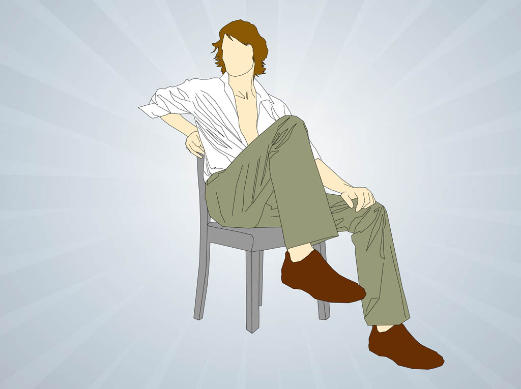 Man Sitting On Chair Vector Art Graphics 1024x765 Man Sitting On Chair Vector Art Graphics