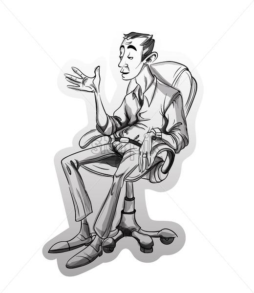 Man Sitting On Chair Vector at Vectorified.com | Collection of Man