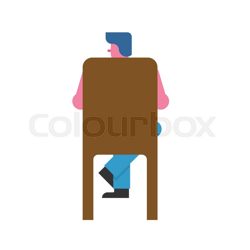 Man Sitting On Chair Back Isolated Stock Vector Colourbox 800x800 Man Sitting On Chair Back Isolated Stock Vector Colourbox