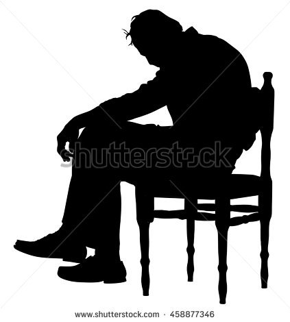 Old Man Sitting Silhouette 423x470 Old Man Sitting Silhouette