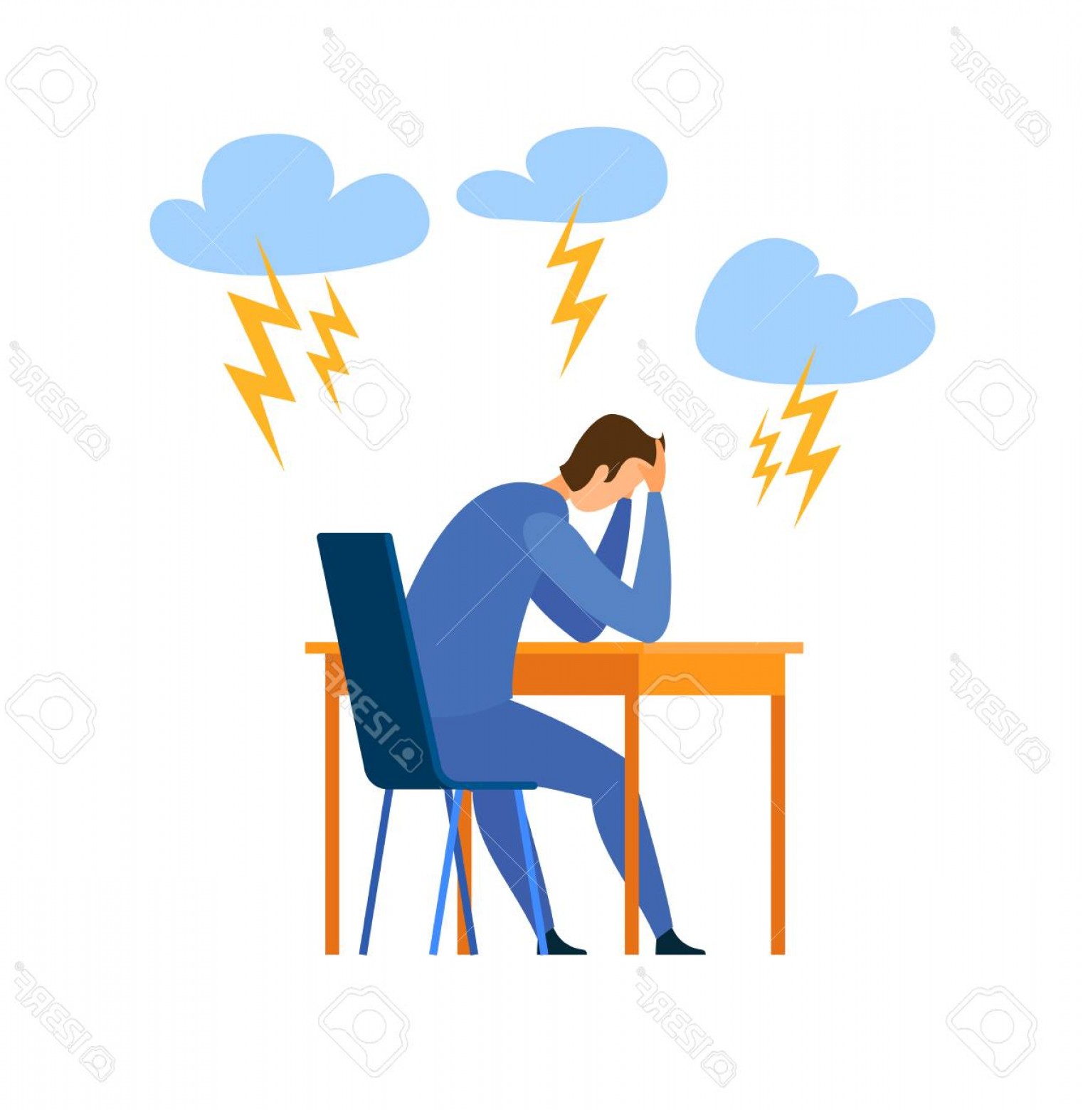 Photostock Vector Burnout Life Problem Flat Vector Illustration 1522x1560 Photostock Vector Burnout Life Problem Flat Vector Illustration