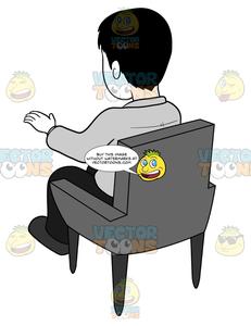 Back View Of A Man Sitting In A Chair With His Left Arm Raised 231x300 Back View Of A Man Sitting In A Chair With His Left Arm Raised