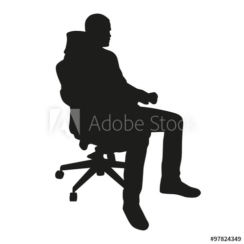 Business Man Sitting In Chair Vector Silhouette 500x500 Business Man Sitting In Chair Vector Silhouette