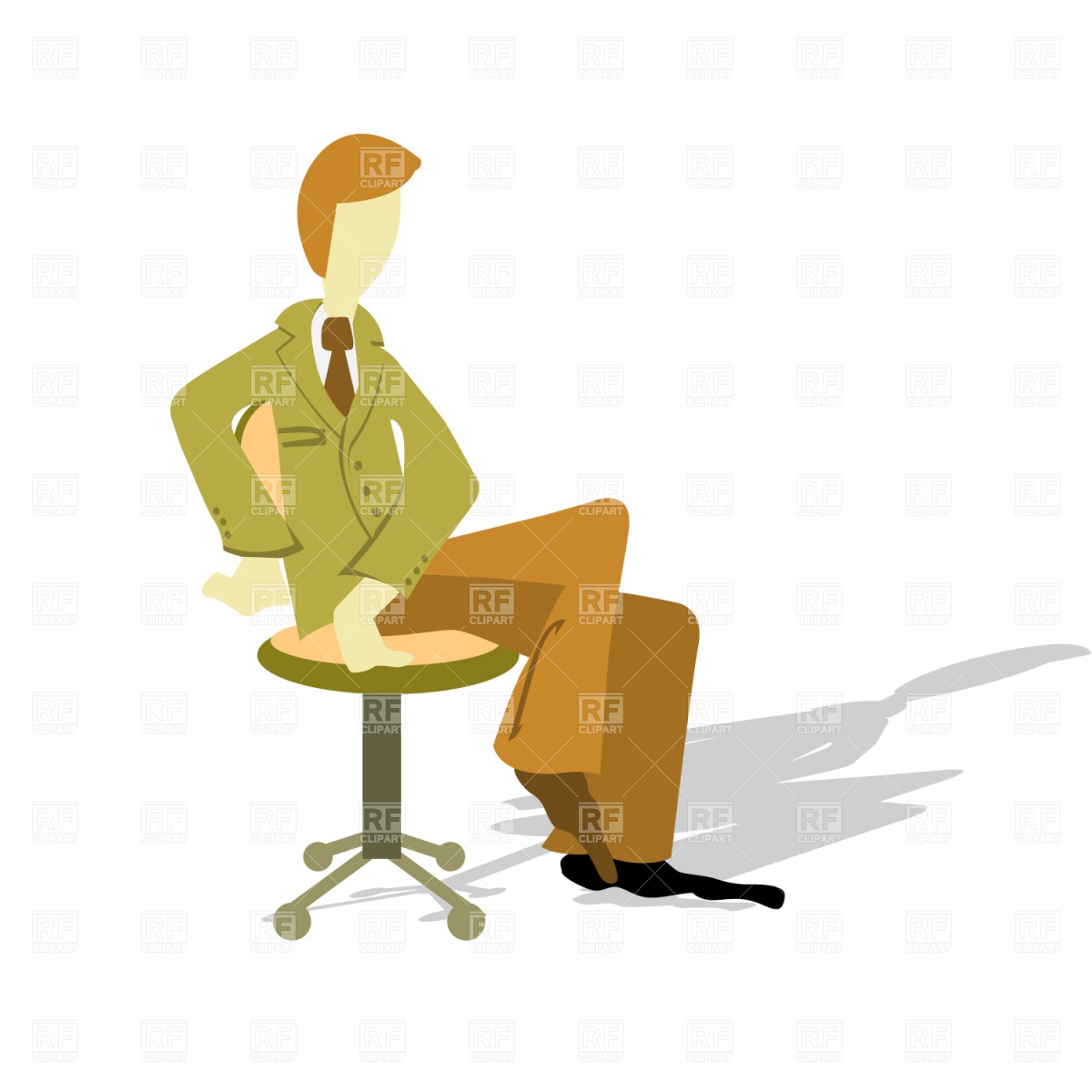 Businessman Sitting On Office Chair Vector Image Of People 1200x1200 Businessman Sitting On Office Chair Vector Image Of People