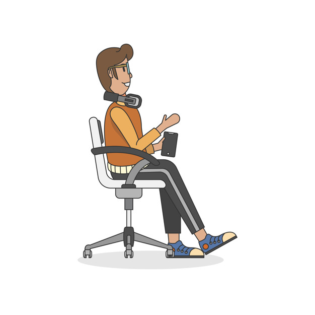 Illustration Of A Man Sitting In A Chair Vector Free Download 626x625 Illustration Of A Man Sitting In A Chair Vector Free Download