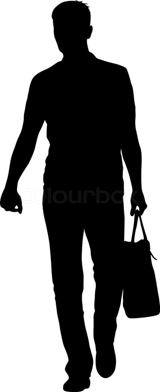 Man Standing Silhouette Vector