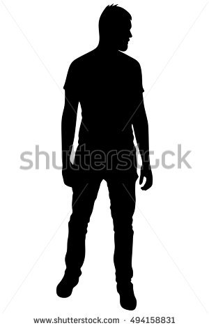 300x470 Silhouette Of A Man Standing