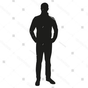 300x300 Man Silhouette Standing Vector Figure Catchsplace