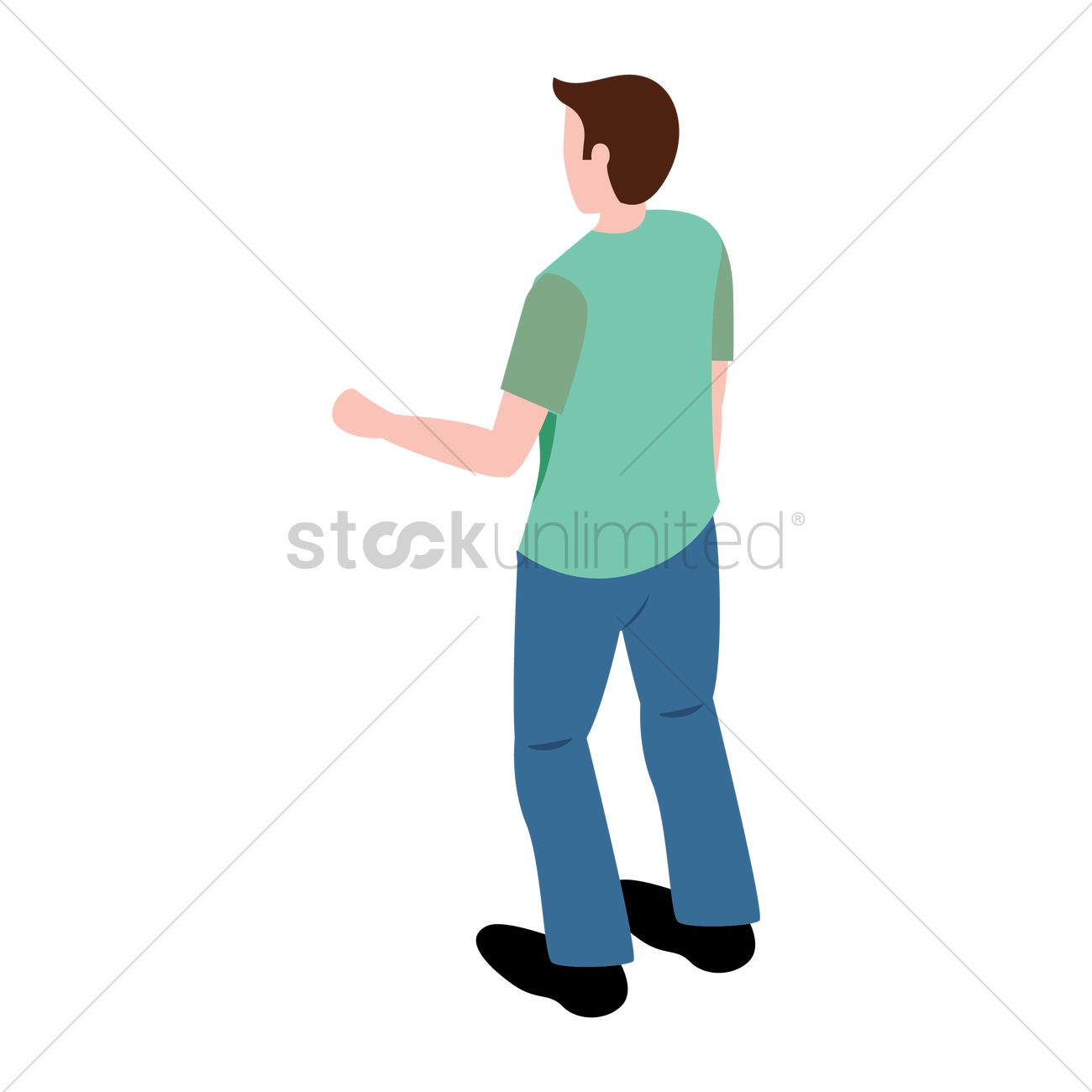 1300x1300 Man Standing Vector Image