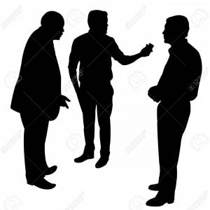300x300 Photostock Vector Black Silhouettes Of Three Men Standing