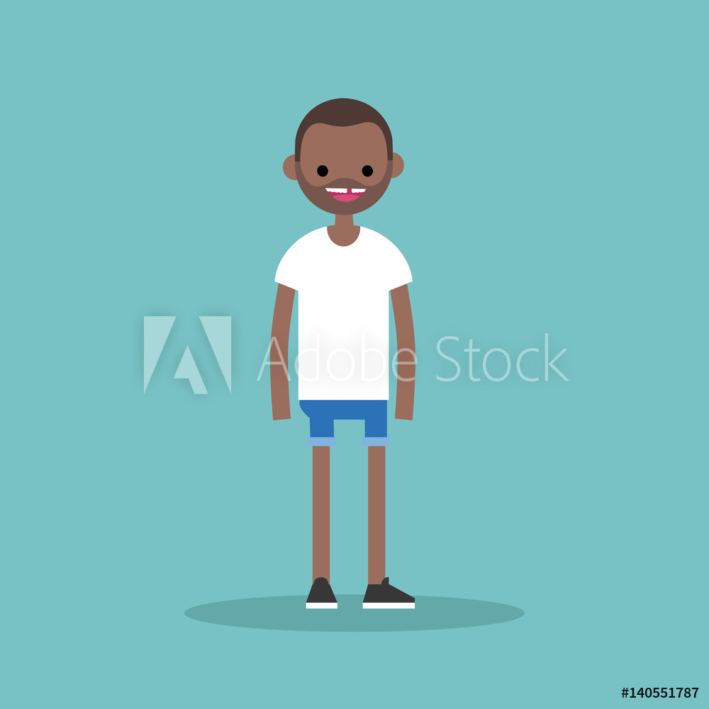 1000x1000 Poster, Foto Young Funny Toothless Black Man Standing And Smiling