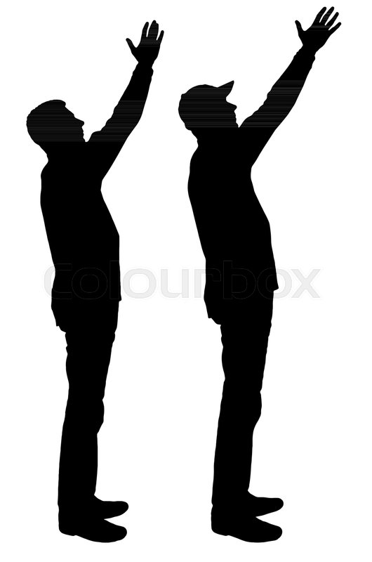 530x800 Vector Silhouette Of Two Men Standing Stock Vector Colourbox