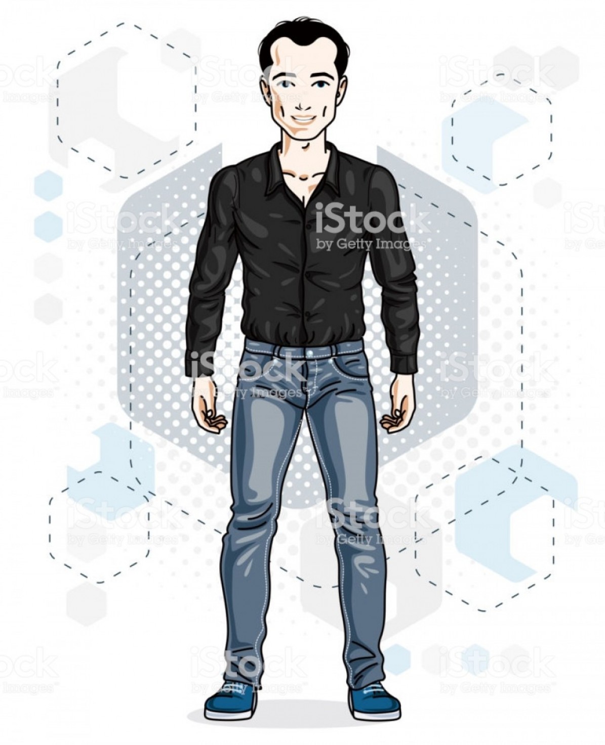 1195x1473 Handsome Man Vector Outline Studiogrfx