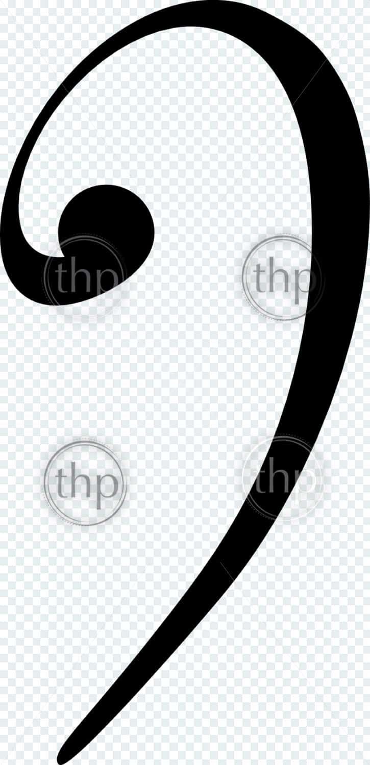 725x1500 Bass Clef Symbol Vector Illustration In Black And White Vector