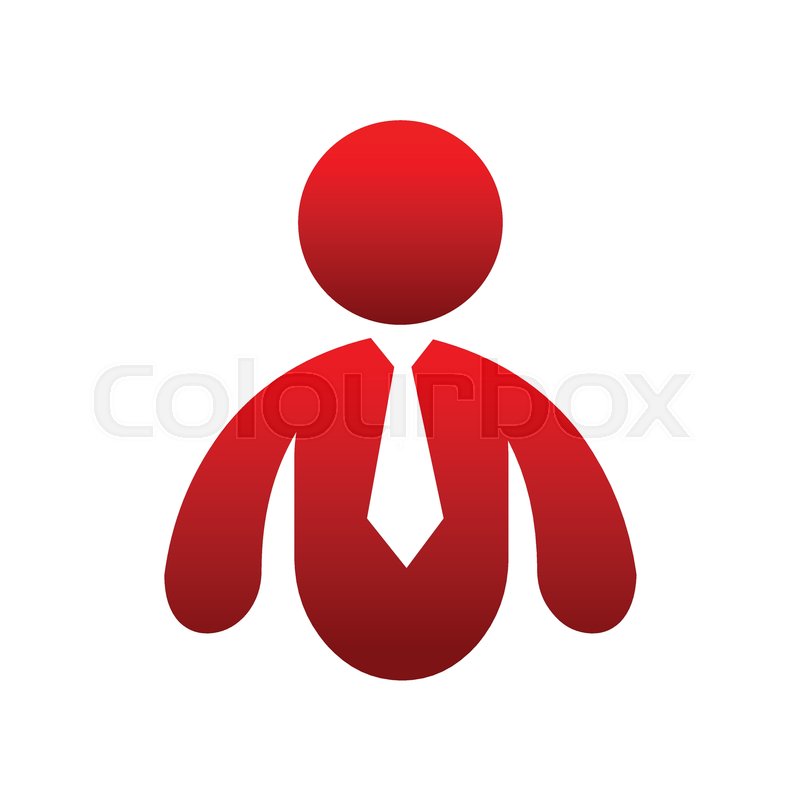 800x800 Red Abstract Professional Business Man Stock Vector Colourbox