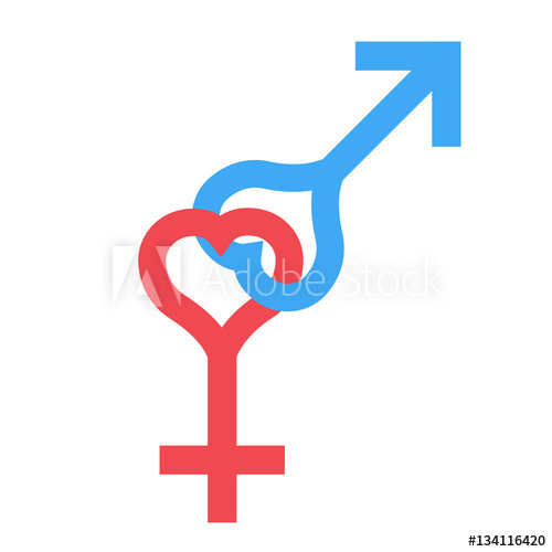 500x500 Sex Heart Symbol Gender Man And Woman Symbol Male And Female