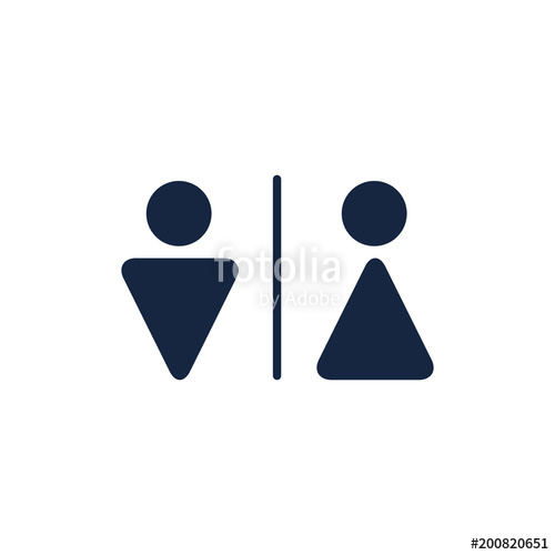 500x500 Wc Sign Symbol Of Man And Woman Vector Icon Stock Image