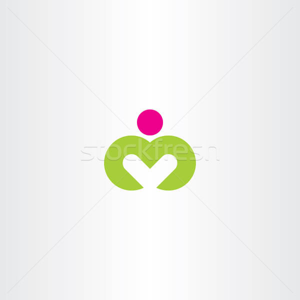 600x600 Logo M Yoga Man Letter M Icon Vector Symbol Vector Illustration