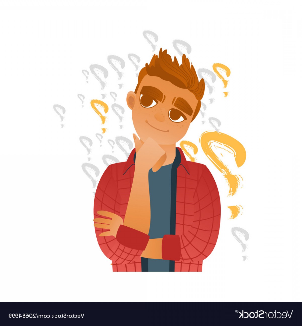 1200x1296 Flat Young Caucasian Man Thinking Vector Soidergi