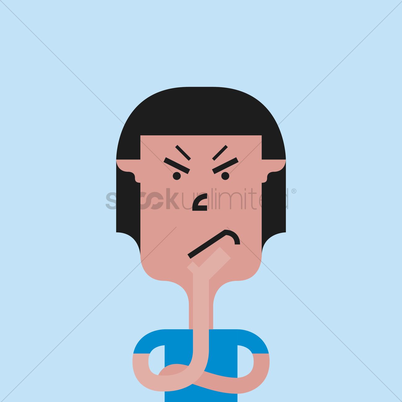 1300x1300 Man Thinking Vector Image