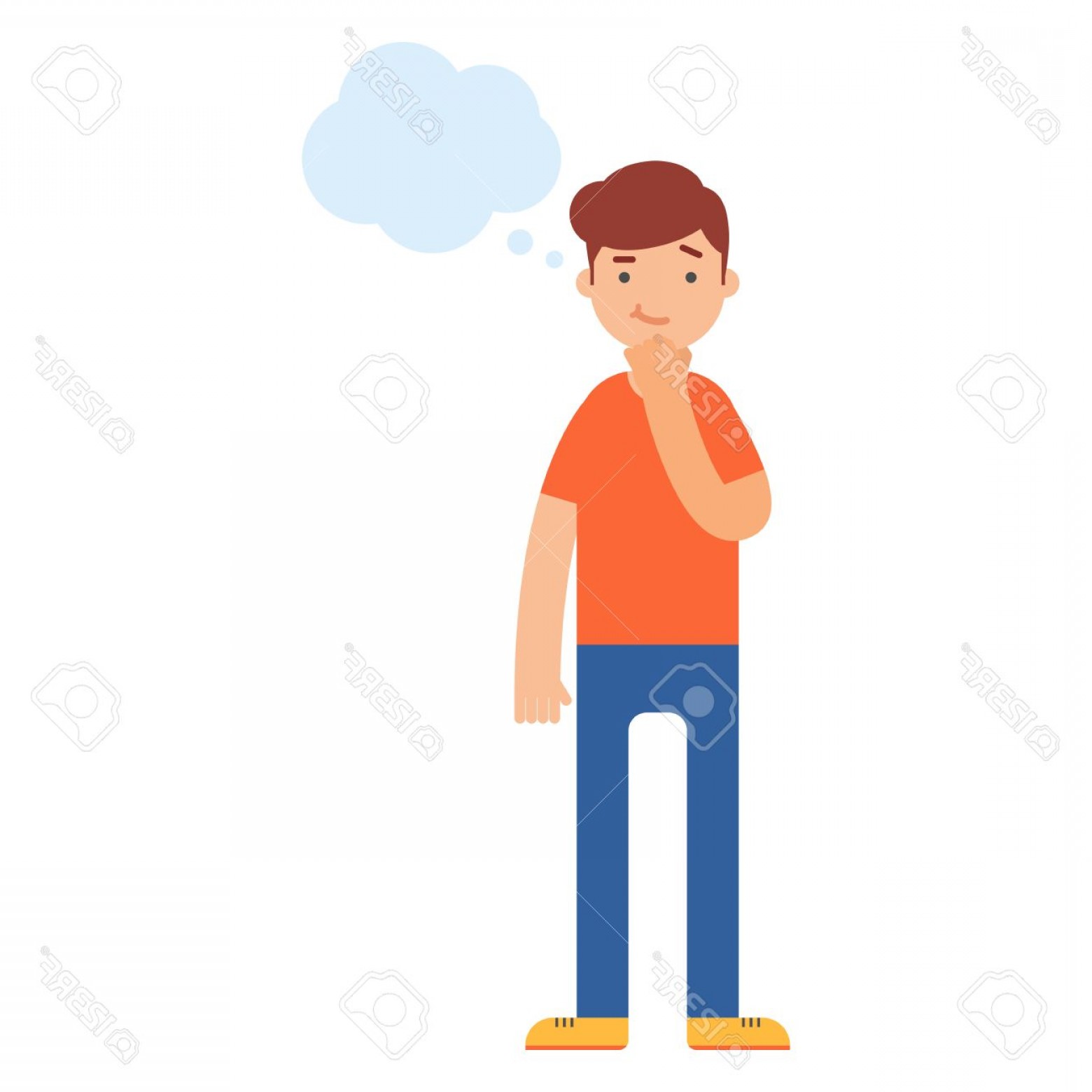 1560x1560 Photostock Vector Man Thinking Vector Illustration Cqrecords