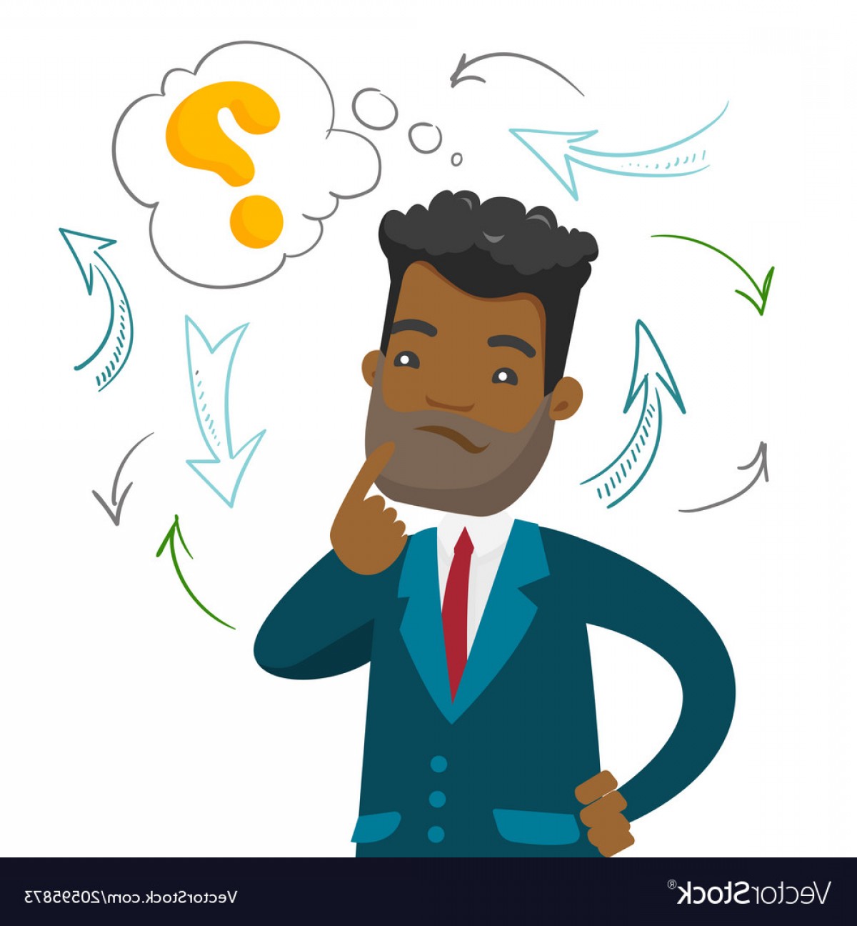 1200x1296 Young Confused African Business Man Thinking Vector Cqrecords