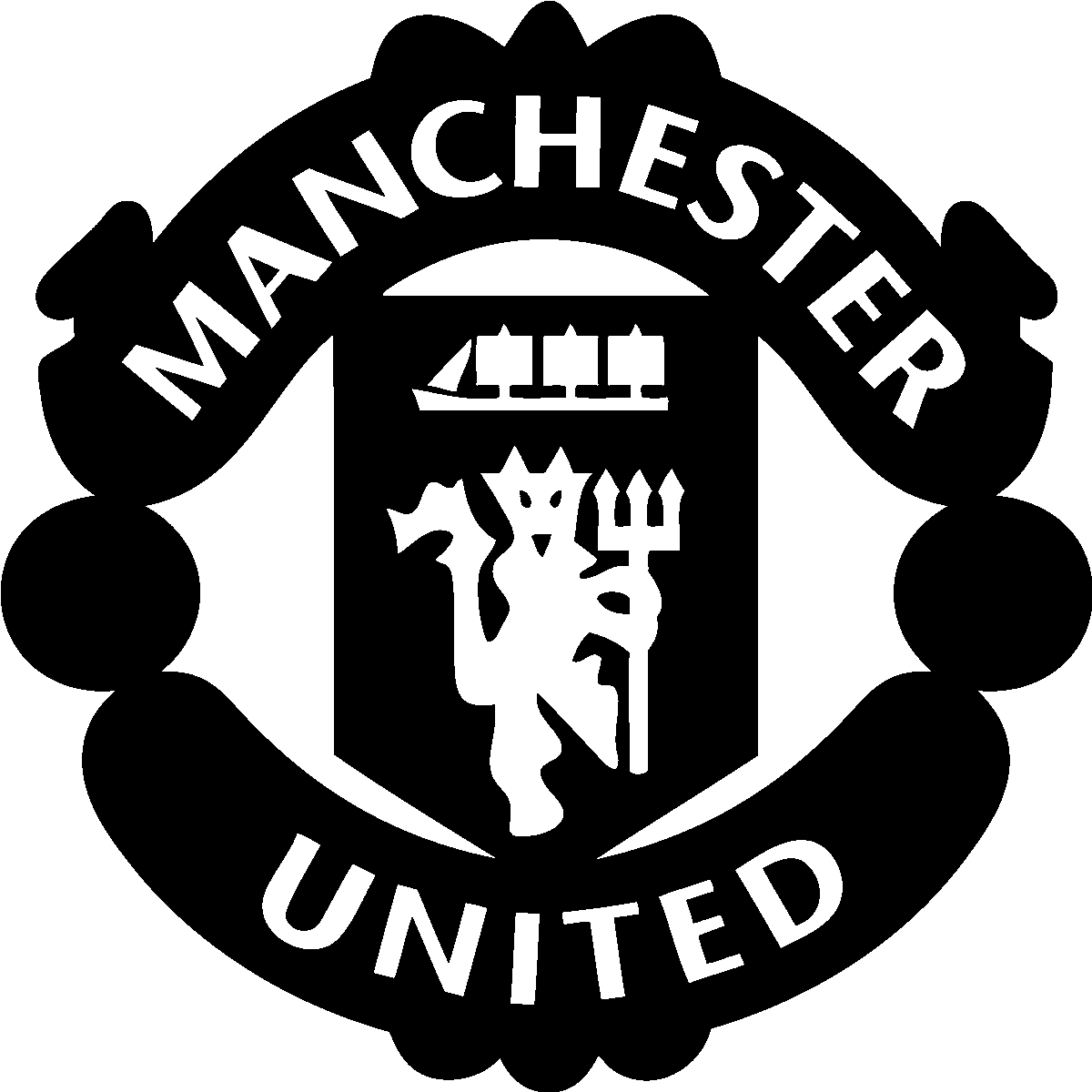 Manchester United Black Background Logo Png Images. 