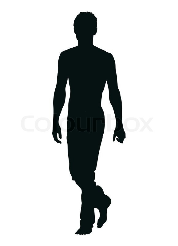 579x800 Silhouette Of Walking Man Vector Stock Vector Colourbox