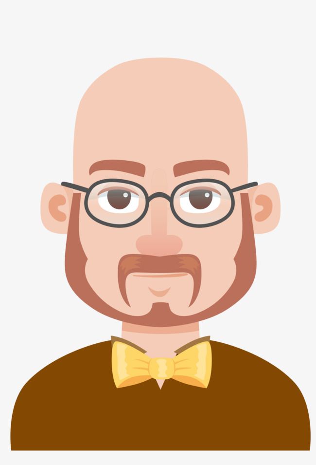 650x955 Bald Man Vector, Glasses, Cartoon, Character Png And Vector