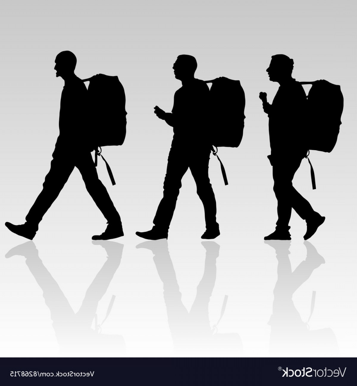 Man Walking Silhouette Vector at Vectorified.com | Collection of Man ...