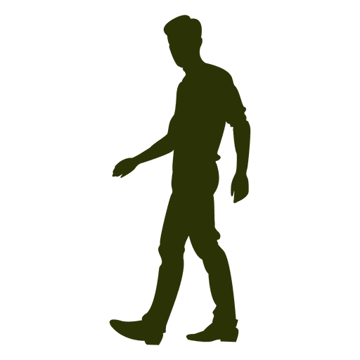 512x512 Man Walking And Looking Silhouette