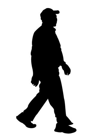 324x450 Body Old Man Walking Silhouette Vector Royalty Free Vector Graphics