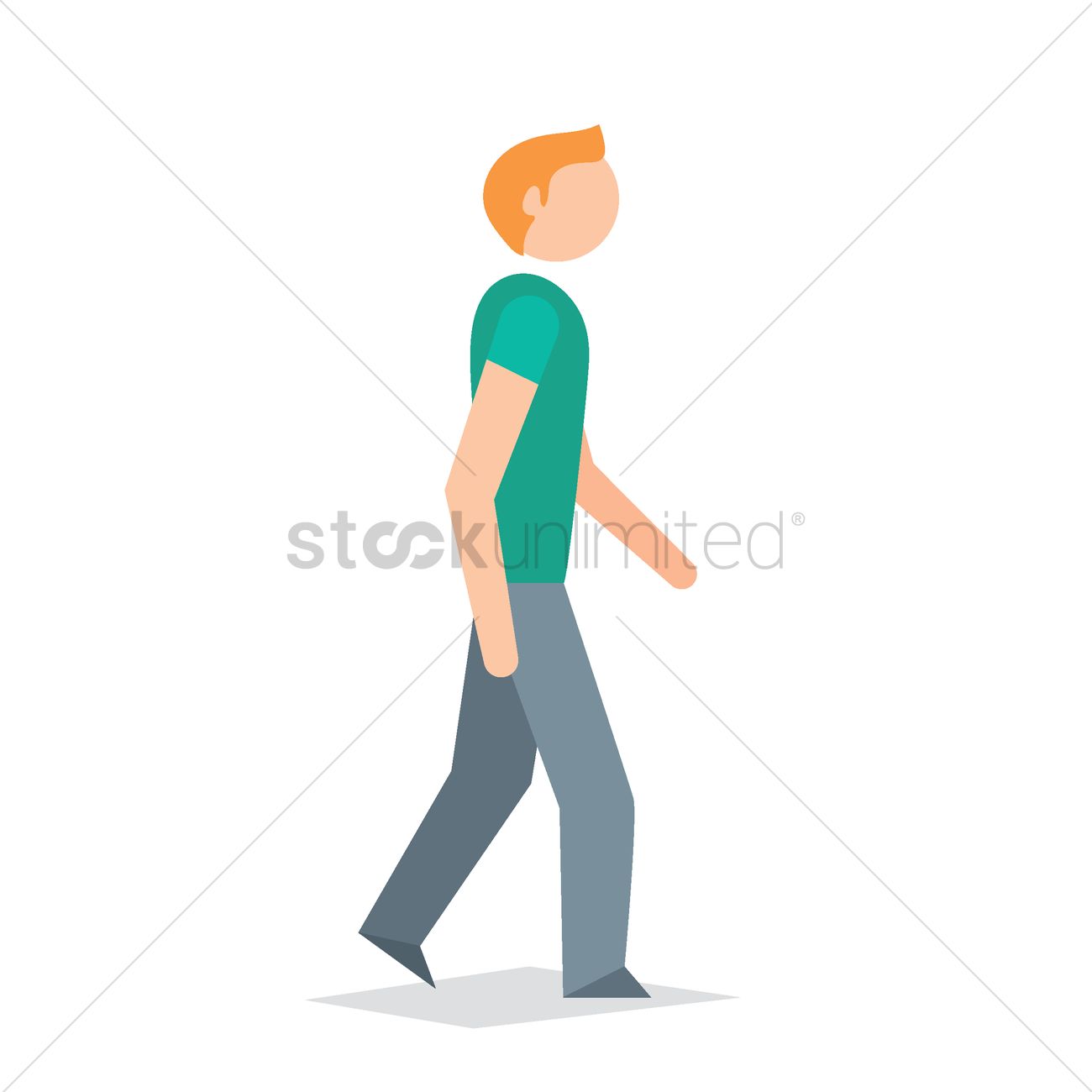 Man Walking Vector Image 1300x1300 Man Walking Vector Image
