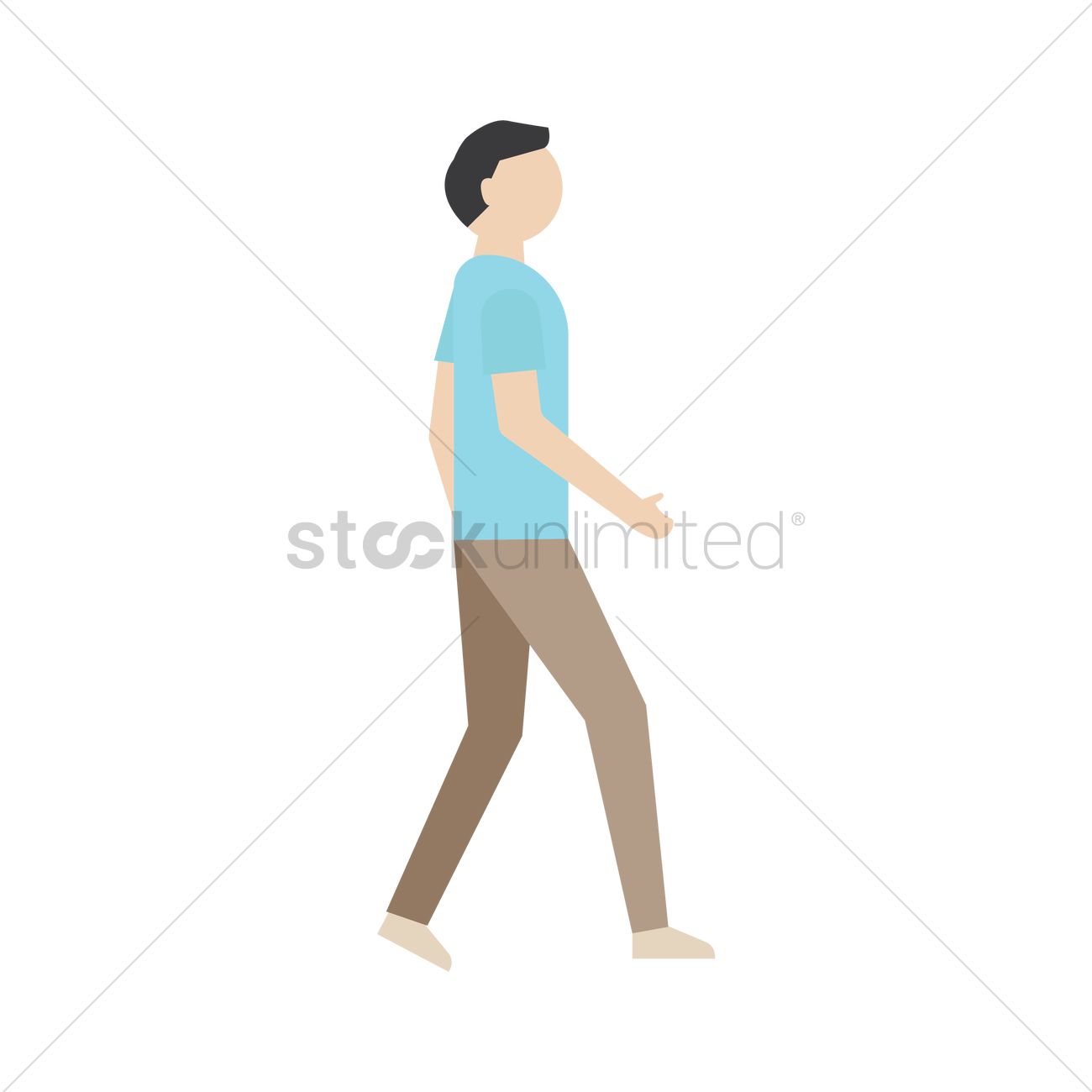 Man Walking Vector Image 1300x1300 Man Walking Vector Image