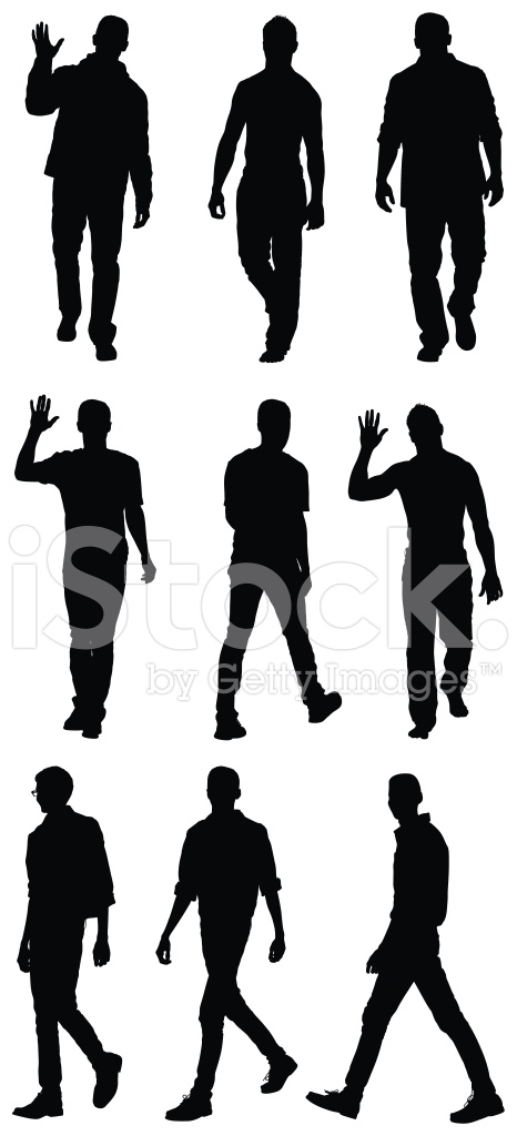 Multiple Images Of A Man Walking Stock Vector 466x1024 Multiple Images Of A Man Walking Stock Vector