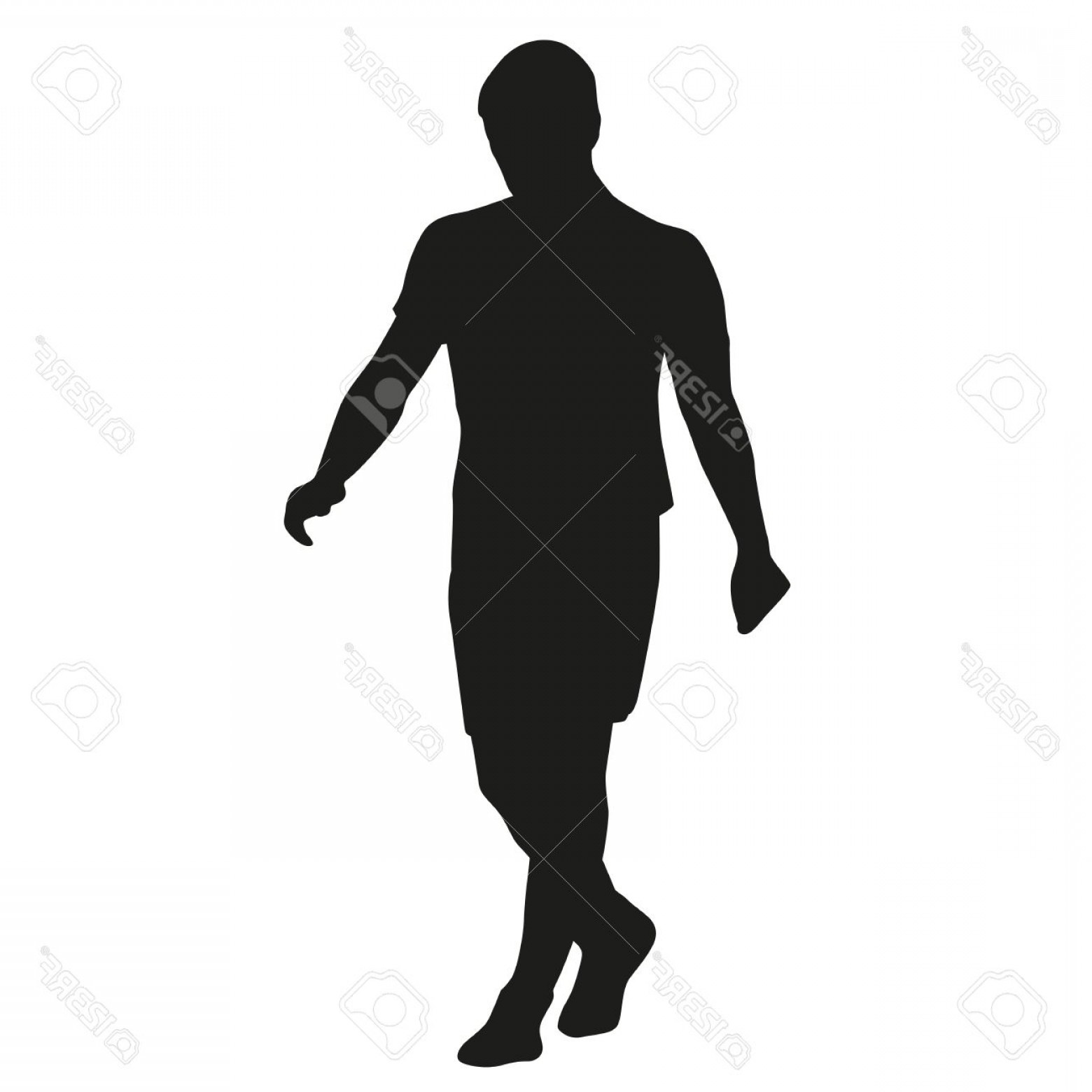 Photostock Vector Young Man Walking Thinking Vector Silhouette 1560x1560 Photostock Vector Young Man Walking Thinking Vector Silhouette