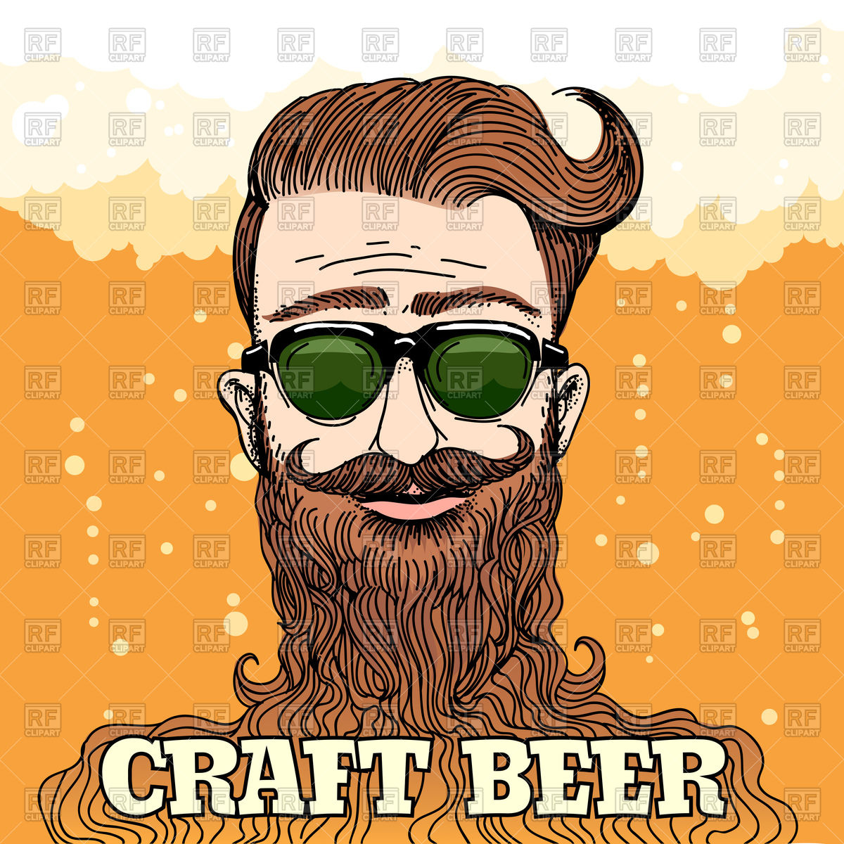 Hipster Head With Huge Beard Vector Image Of People 1200x1200 Hipster Head With Huge Beard Vector Image Of People
