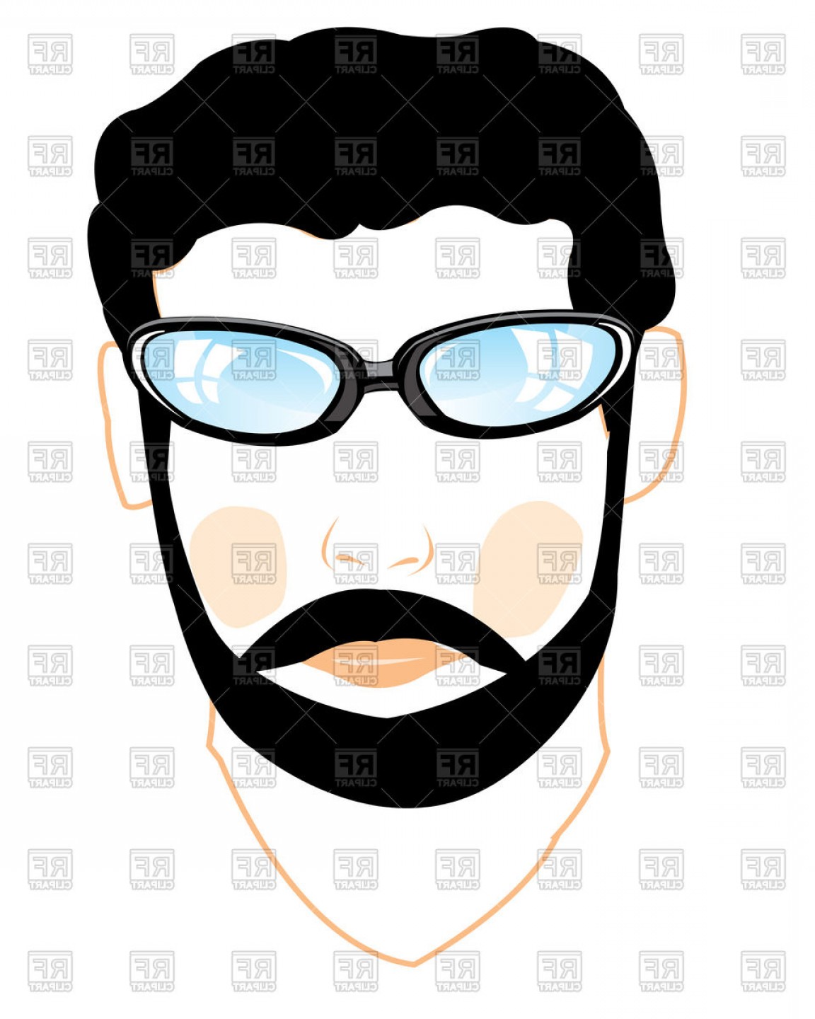 Portrait Of Man In Glasses With Beard Vector Clipart Soidergi 1152x1440 Portrait Of Man In Glasses With Beard Vector Clipart Soidergi