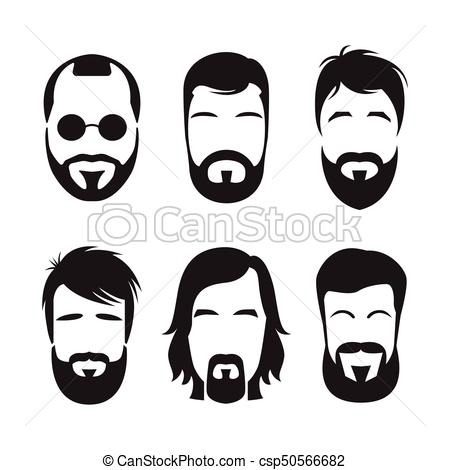Set Of Bearded Hipster Men Faces Mustaches And Beards Vector 450x470 Set Of Bearded Hipster Men Faces Mustaches And Beards Vector
