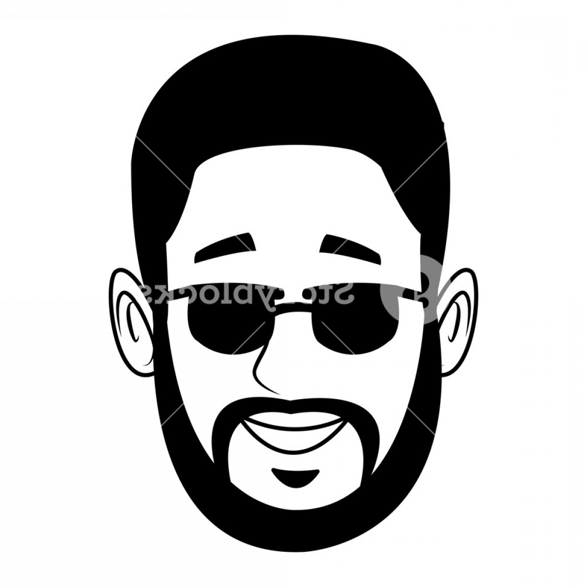 Young Man Head Sunglasses Beard Vector Illustration Graphic Design 1200x1200 Young Man Head Sunglasses Beard Vector Illustration Graphic Design