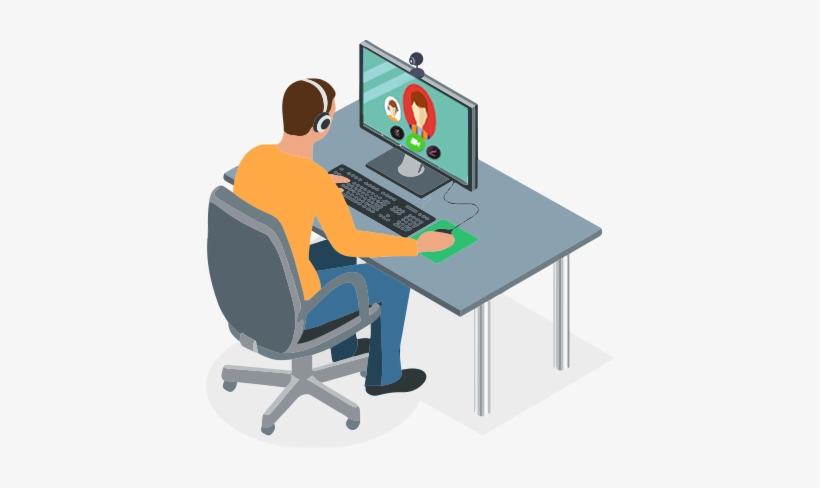 820x488 Man Work With Laptop Vector Png Image Transparent Png Free