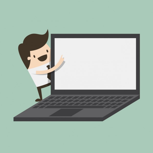 626x626 Man With A Laptop Vector Free Download