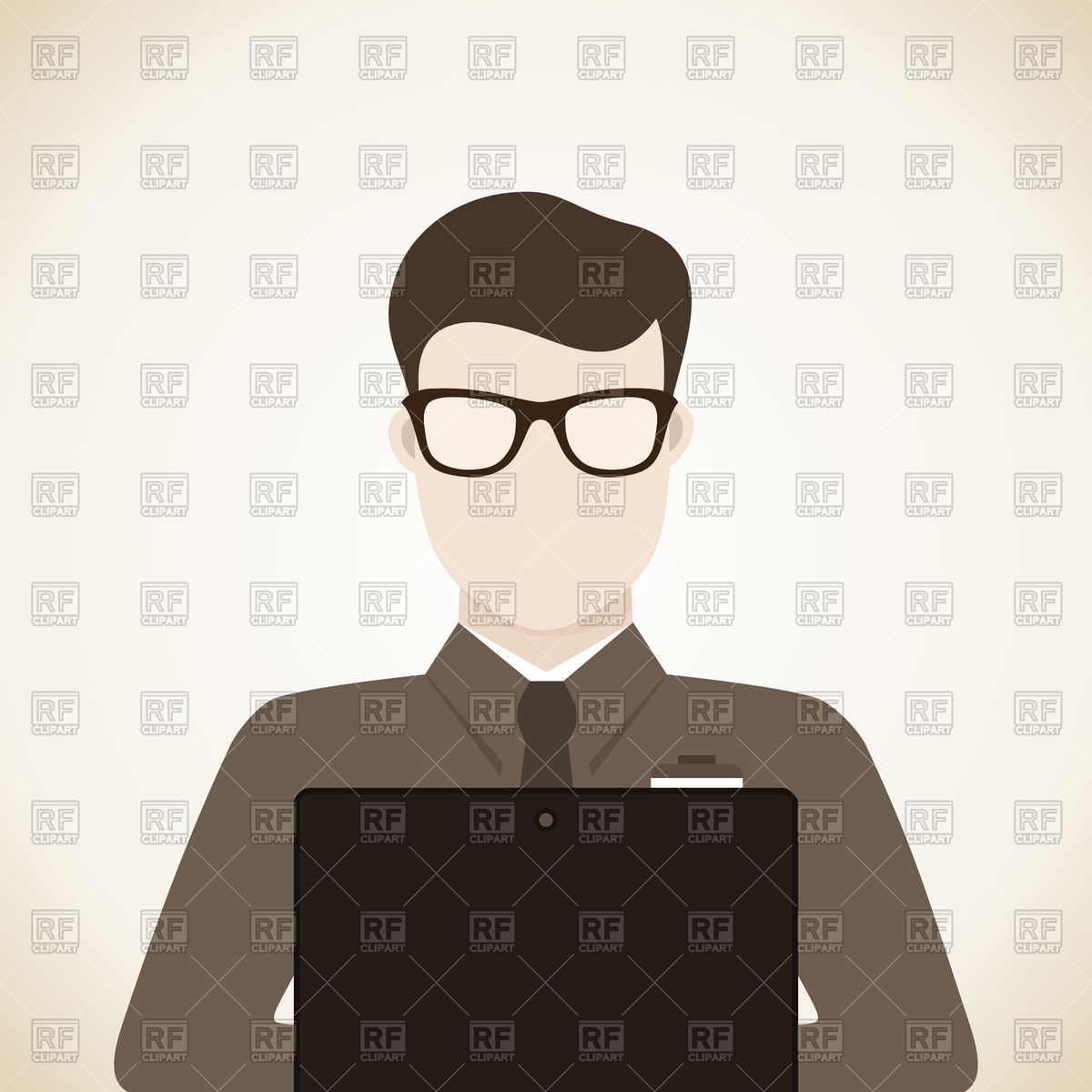 1200x1200 Man With Laptop Vector Image Of People