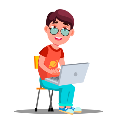 400x400 Page Man Laptop On Curated Vector Illustrations, Stock Royalty