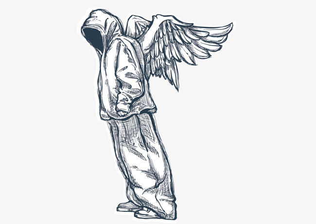 650x461 Download Free Png Vector Men's Personality, Hooded Man, Angel